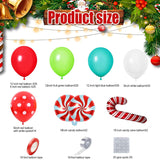 Christmas Balloon Garland Arch Kit - 150 Pack Set With Red, Green, White & Candy Cane Balloons For Party Decorations