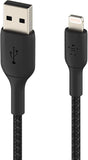 3.3FT Braided USB to Lightning Cable MFi Certified Fast Charging Cord for iPhone iPad AirPods Black