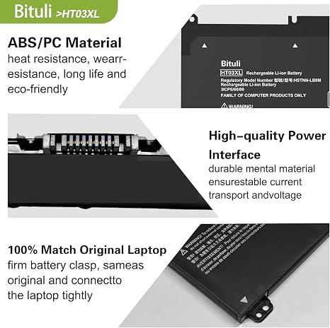 42Wh HT03XL Replacement Laptop Battery for HP Pavilion 14 15 17 CS DA DW L11119-855