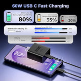 60W USB C Fast Charger with 6FT Cable PD 3.0 PPS Wall Charger for Samsung Galaxy and iPhone