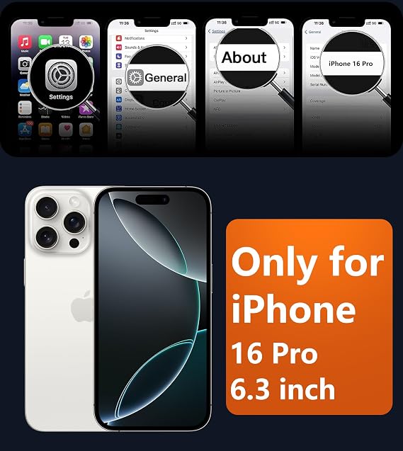 Translucent Matte Black iPhone 16 Pro Case Compatible with MagSafe