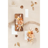 2Pcs Wedding Shoulder Corsages Artificial Flowers Terracotta Cream, Mother Of The Bride/Groom Corsage For Fall Wedding, Homecoming, Prom, Anniversary & Formal Dinner Party
