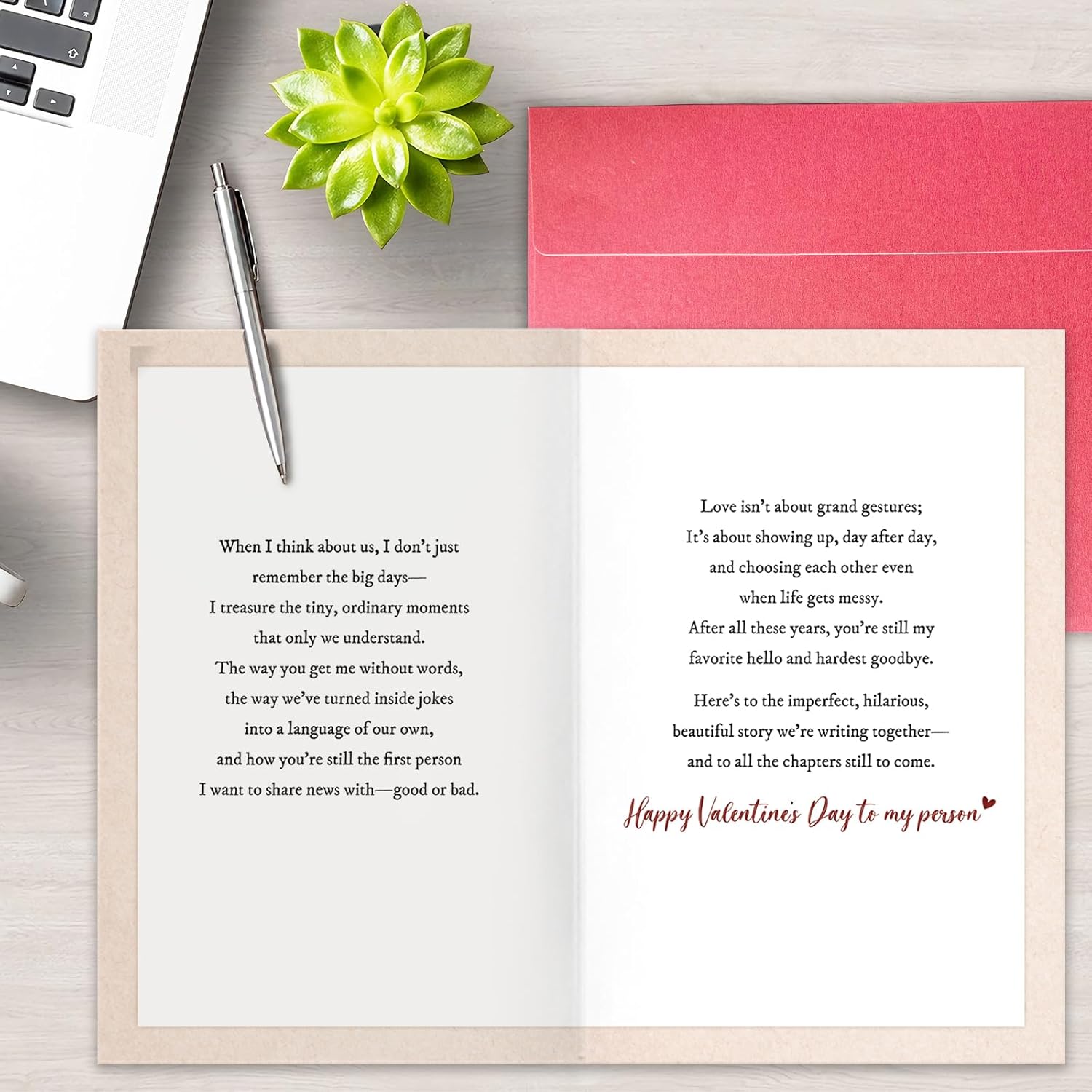 Heartfelt Boyfriend Valentine'S Day Card, Sweet Love Card For Him, Romantic Girlfriend To Boyfriend Greeting Card With Heartfelt Message