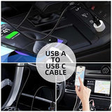 USB A to USB C Charging Cable for iPhone 17 16 15 10th Gen iPad Air Mini Fast Charger Cord White