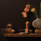 Cinnamon Cider Medium Glass Cube 12Oz Candle By