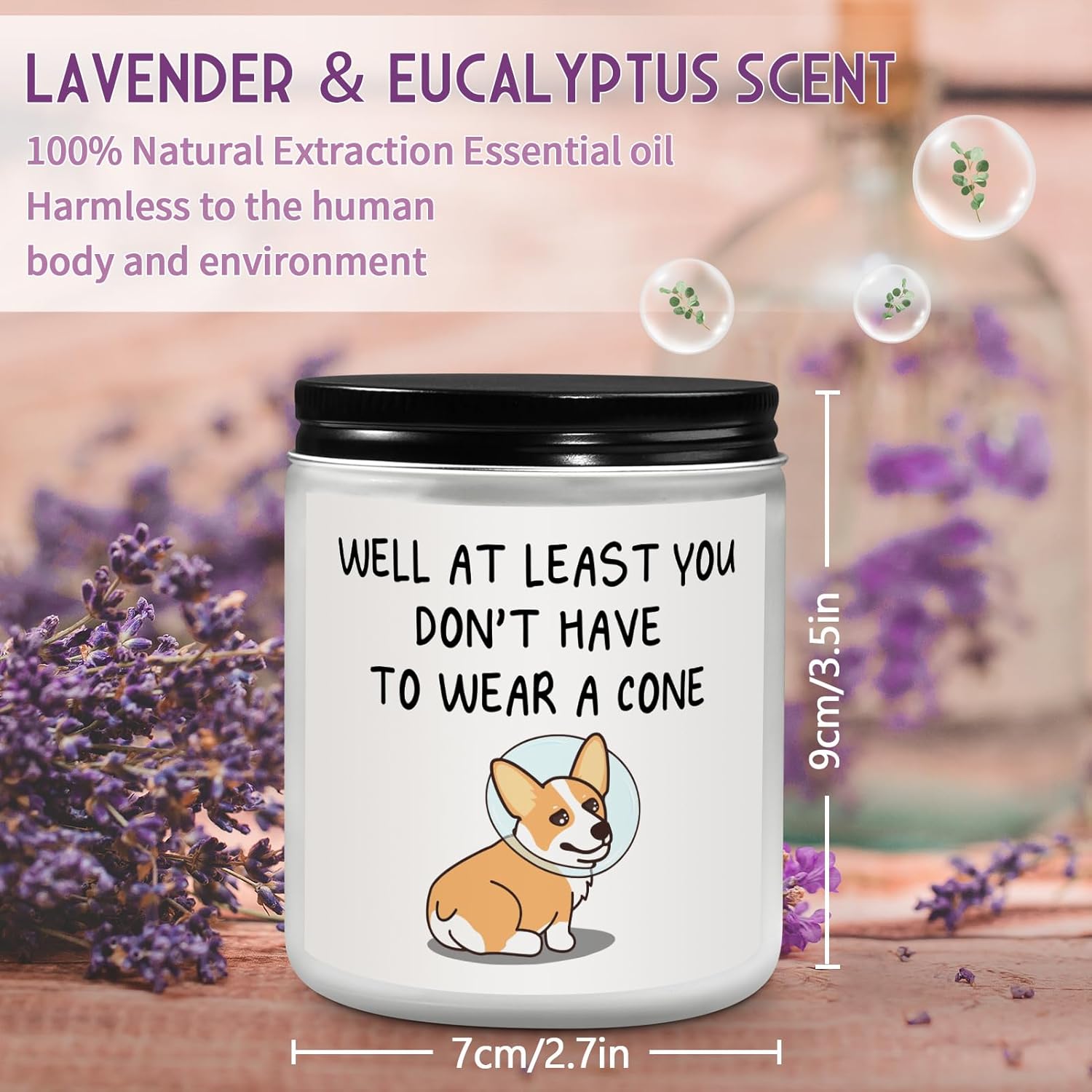 Get Well Gifts For Women, Funny Get Well Soon Gifts For Women After Surgery - Lavender Scented Candle, Feel Better Thinking Of You Cheer Up Gift For Family Friend Coworker Men