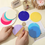 20 Pcs 10 Colors 3 Inch Acrylic Circle Blanks With Hole Multicolor Acrylic Circles Unfinished Round Plastic Sheet For Vinyl Cutting Diy Projects Paintings Sign
