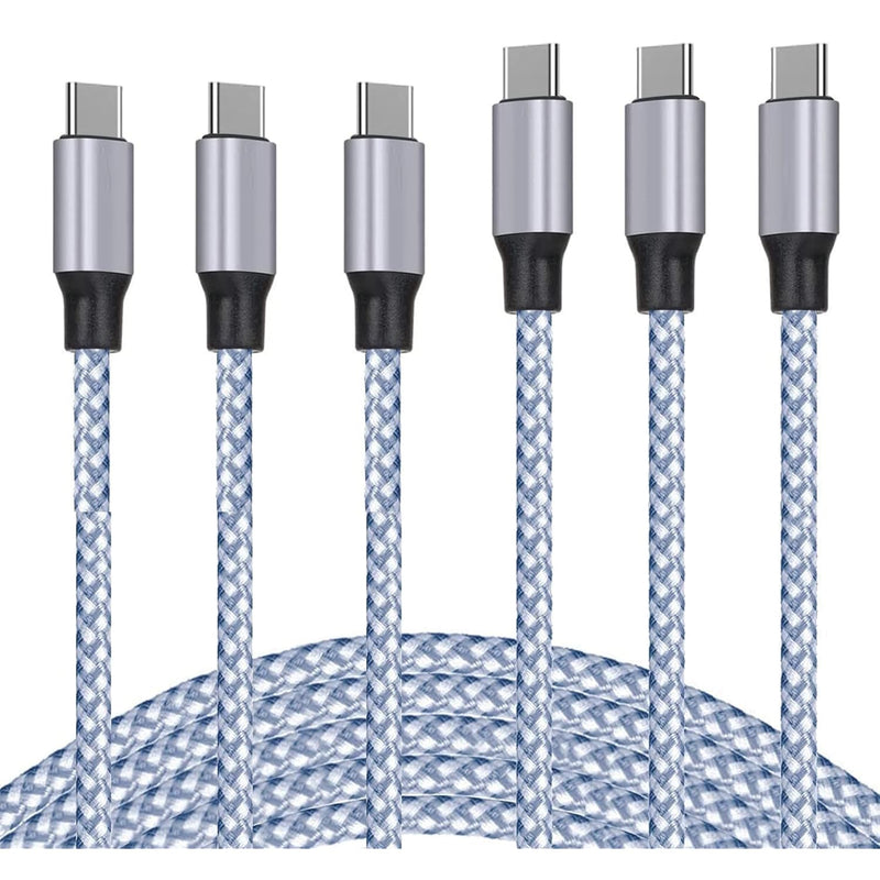 Usb C Charger Cable,3Pack 6Ft Type C To C 60W Pd Fast Nylon Braided Cable Comp