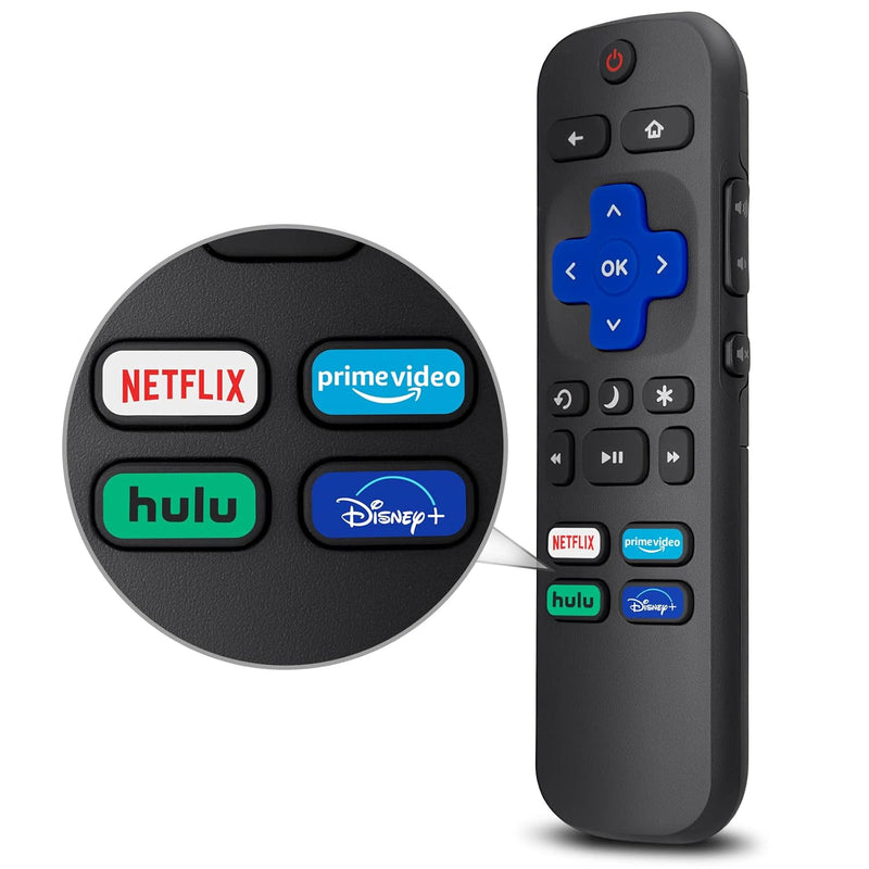 Replacement Remote Control Only For Roku Tv, Compatible For Tcl Roku/Hisense R