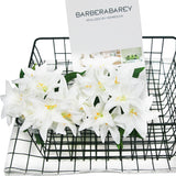 Artificial Lily Real Touch Flowers Fake Latex Lily Flowers White Mini Lily For Wedding Home Decoration Small Easter Lily (White, 20)