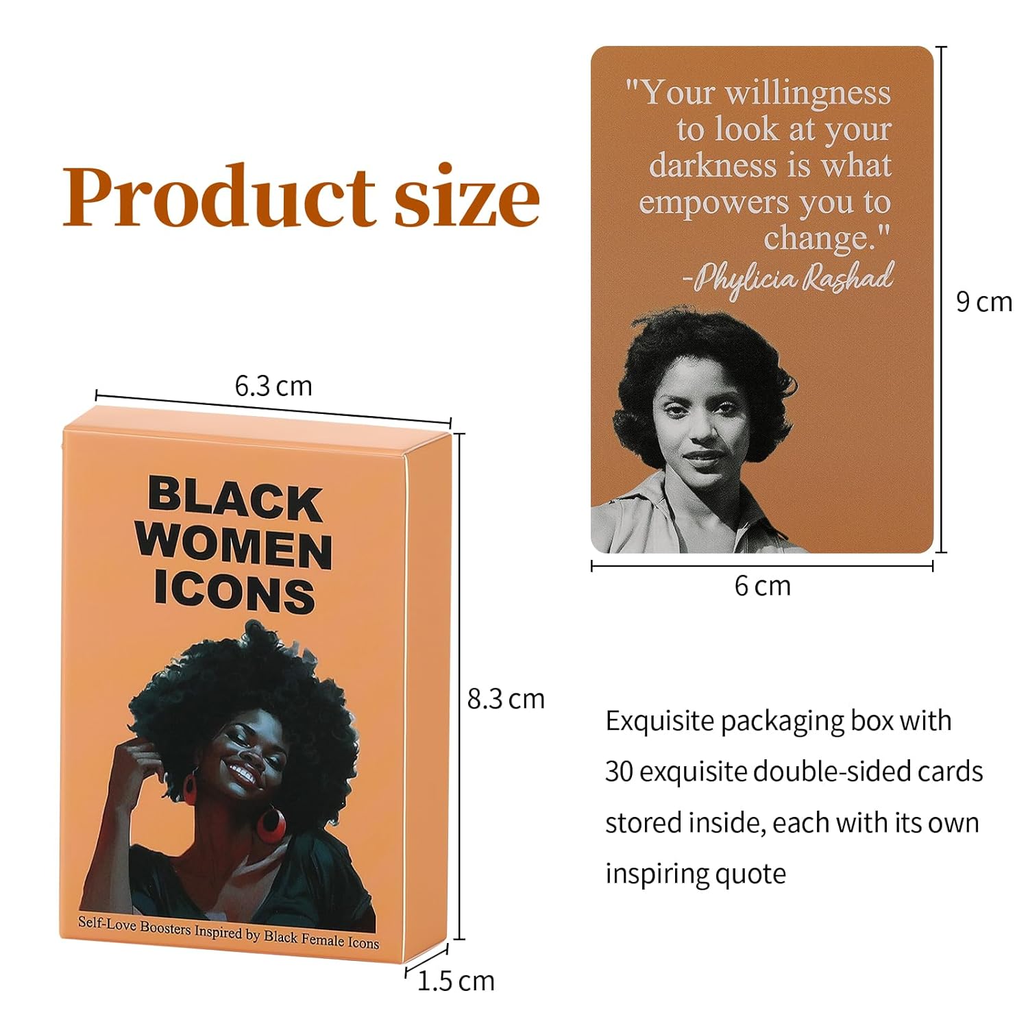 Affirmation Cards For Black Women - Daily Affirmations With Mindfulness Quotes And Inspirational Sayings, 30 Cards, 60 X 90 Mm