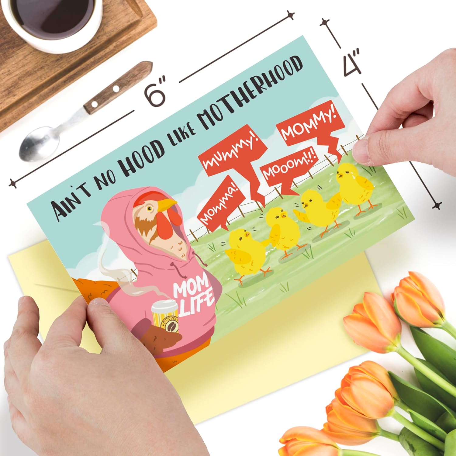 Funny Mothers Day Card For Wife, Daughter - Hilarious Gift From Husband To Moms Or Daughters With Young Children - 4 X 6 Inches