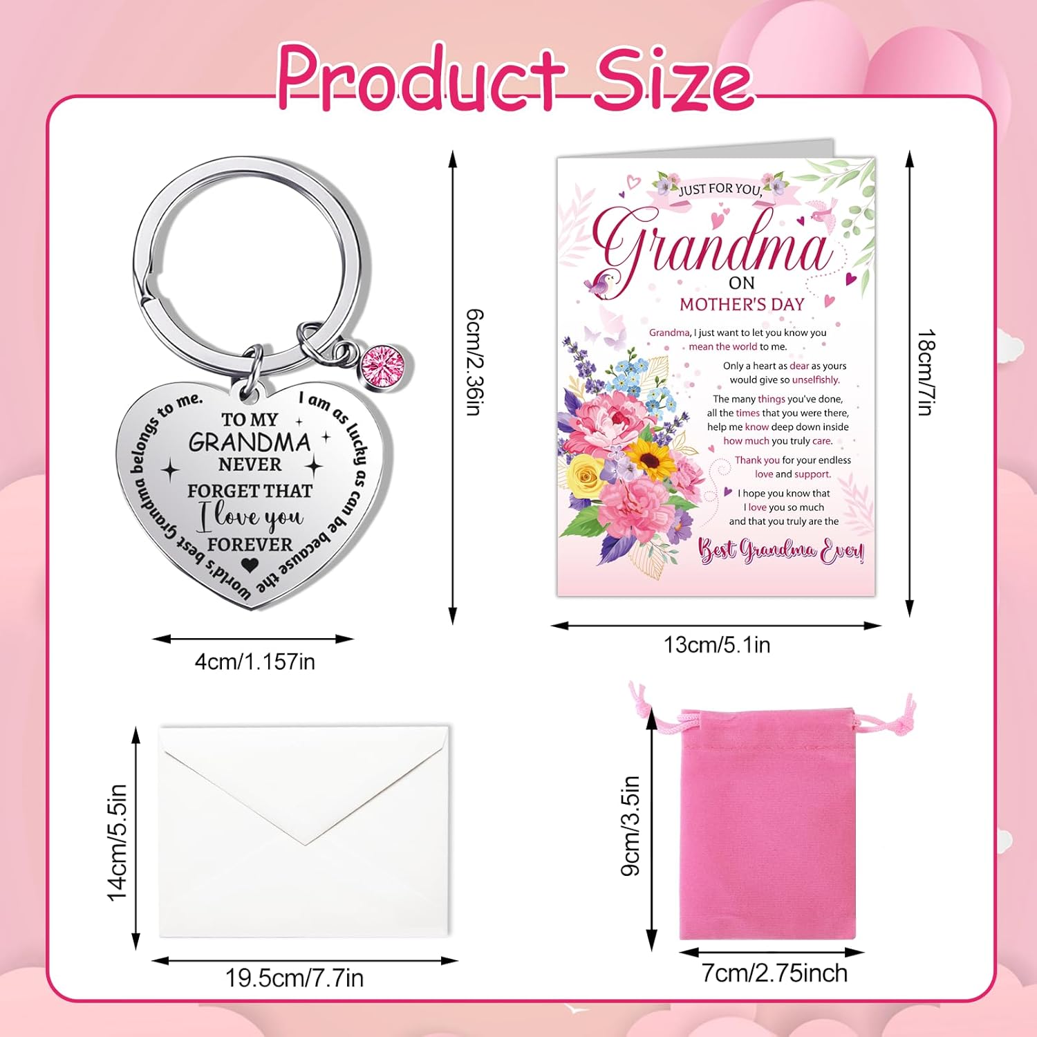 Mother'S Day Card For Grandma, Happy Mothers Day Card Grandma Mothers Day Card, Mothers Day Cards For Grandma Granny, With Grandma Keyring, Grandma Gifts, Mothers Day Gifts For Grandma