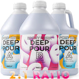 Deep Pour Epoxy Resin 1.5 Gallon Kit, 2:1 Epoxy Resin Deep Pour For 2 To 4'' Pour Molds Craft, Bubble Free & Crystal Clear Resin Casting For River Table Wood Filler Bar Top Preserving Flowers