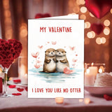 Funny Valentines Day Card And Gift For Him Or Her – Otter Pun Valentine Card For Boyfriend Girlfriend Husband Wife