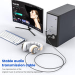 Usb To 3.5Mm Trs Audio Jack Adapter, Usb Male To 3.5Mm Aux Stereo Audio Cable, Nylon Braided Aux Converter For Pc, Laptop, Windows, Mac Osx, Headphones?Does Not Support In Vehicle?