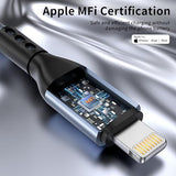 3 Pack 10FT MFi Certified Lightning Cable Nylon Braided Fast Charging Cord for iPhone