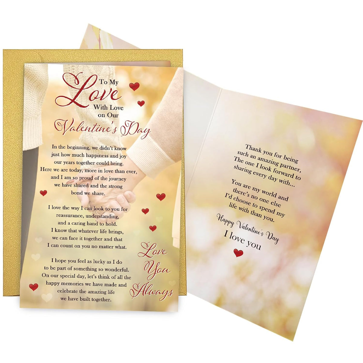 Sweet Valentines Day Card, Romantic Valentine'S Day Card For Him Her, Vday Cards For Husband Wife