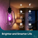 E12 LED Smart Light Bulb 1 Pack RGBTW Color Changing Matter Compatible Smart Home Bulb