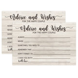 50 Wedding Advice And Wishes Cards, For Bride And Groom Weddings, Brida Shower Activity, Advice And Wishes For The Happy Couple (4" X 6")