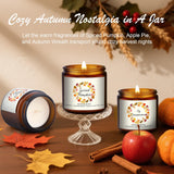 Christmas Scented Candles Gifts Set,Fall Candles Clearance 6Pack, Holiday Candles, Winter Candle For Warmer, Scent Of Berry, Apple, Fig, Cinnamon, Lemon,Pumpkin Spiced,Small Christmas Candle Scented