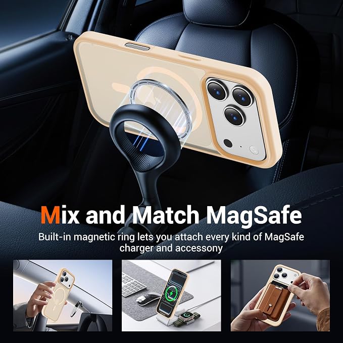 Beige Case for iPhone 18 Pro Max and iPhone 17 Pro Max Protective Cover