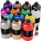 14 Colors Large Bulk Acrylic Pour Paint Set (33.8 Oz,1000 Ml) Premixed High Flow Art Pouring Paint Supplies Kit With Silicone Pour Oil, Gloves For Beginner Cell Creation Flow Diy, Ready To Pour