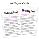 Adult Birthday Party Game, Birthday Feud Birthday Game Cards, Adult Birthday Party Game, Fun Novelty Cards For Birthday, Birthday Party Supplies Game Idea, 5 * 7 Inches