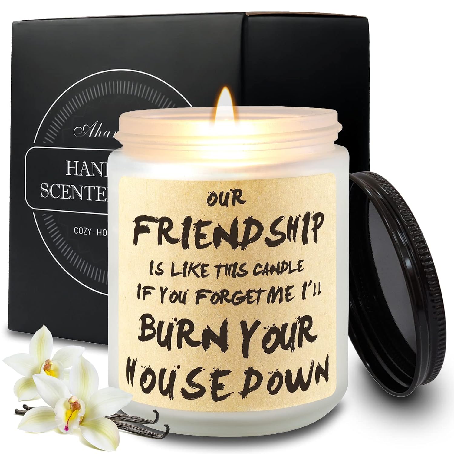 Funny Gifts For Best Friend, Humorous Scented Jar Candle Gifts For Friendship Bff Bestie Women Birthday Sister Female Going Away Moving Coworker
