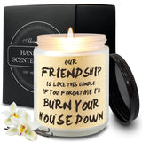 Funny Gifts For Best Friend, Humorous Scented Jar Candle Gifts For Friendship Bff Bestie Women Birthday Sister Female Going Away Moving Coworker