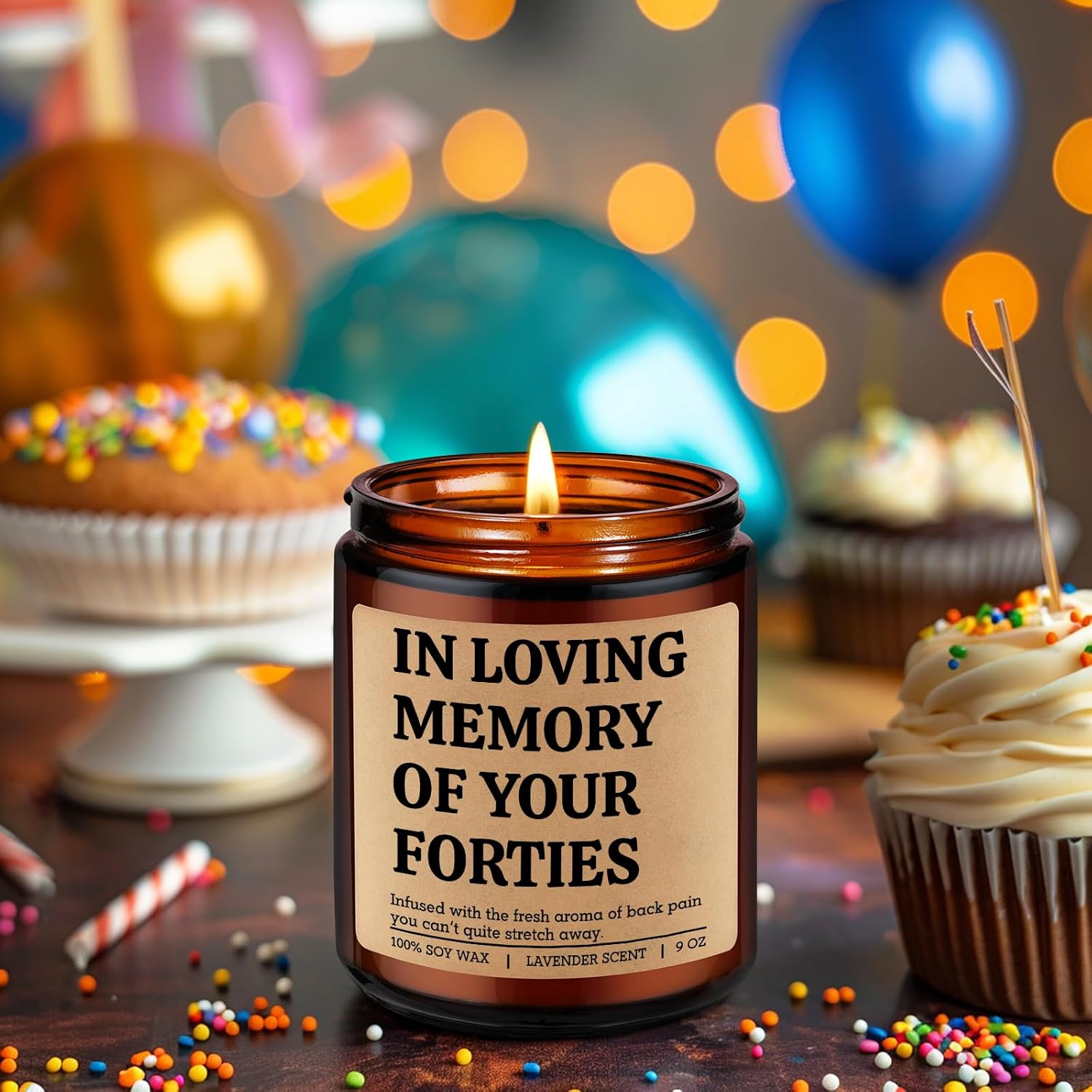 Scented Candle, 50Th Birthday Gifts For Her, Him - 50 Year Old Birthday Gifts For Women, Men - Happy 50Th Bday Decorations - Funny 1976, Fiftieth, Turning 50 Bday Ideas For Woman, Friend, Mom