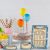 What'S Your Cowboy Name For Baby Shower Game, Birthday Party Decoration, Pack 1 Sign And 30 Name Stickers, Baby Shower Games, Gender Neutral Party Supplies(Mzg05)