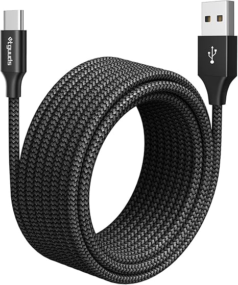 12FT USB A to USB C Fast Charging Cable Braided Charger Cord for iPhone 16 15 Samsung Pixel Switch