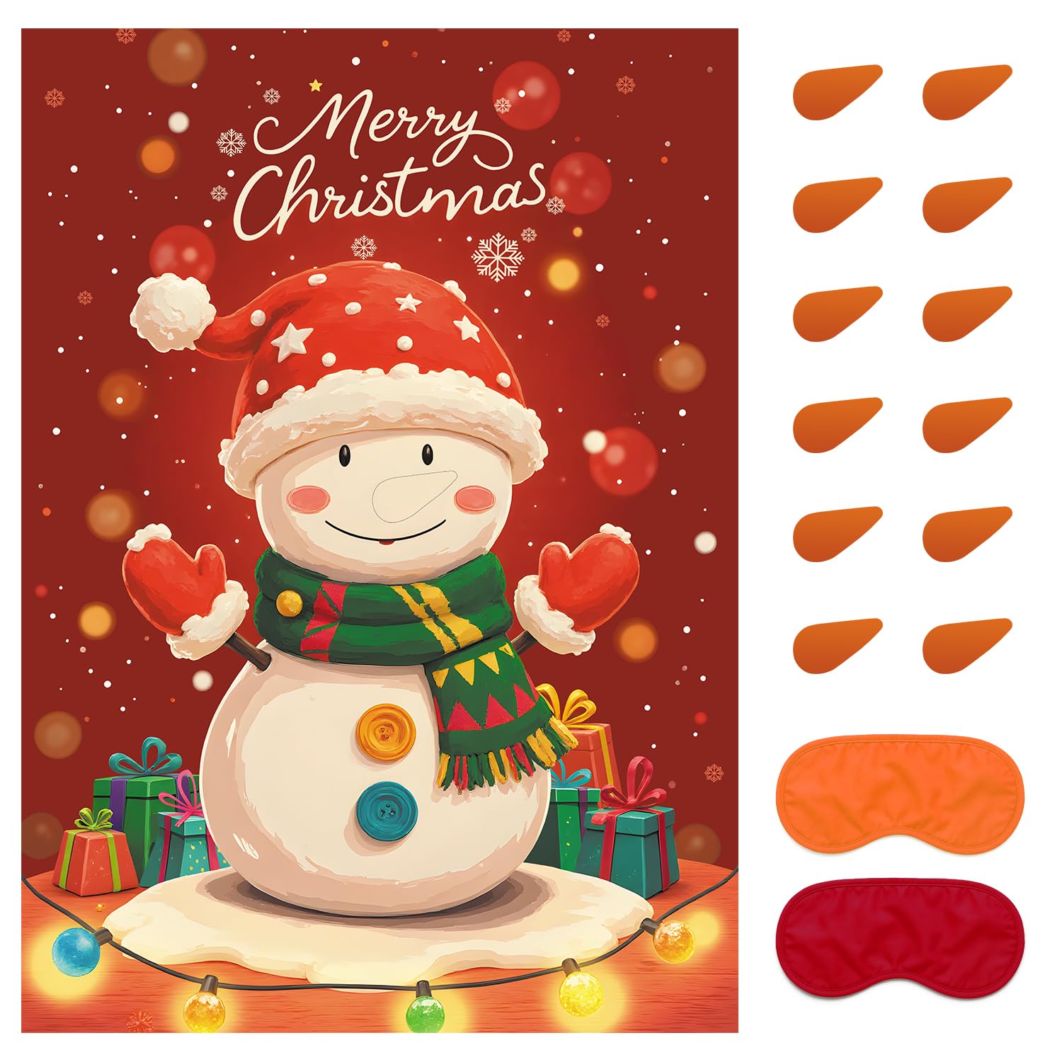 Christmas Game - Pin On The Snowman, Christmas Party Games Decorations Supplies Activities