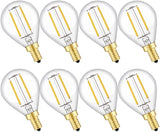 2W Dimmable LED G14 Candelabra Bulbs 2700K Warm White 8 Pack