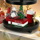 Christmas Decoration 6Pcs Table Centerpieces, Tabletop Christmas Decor For Tiered Tray Shelf Mantel Fireplace Coffee Bar Office Desk Farmhouse Xmas Holiday Decoration Wood Faux Book And Tree Sign