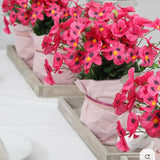 3 Pcs Artificial Flowers For Outdoors Pansies Flowers Artificial Wildflowers Uv Resistant Silk Pansies Flowers For Outside Planter Front Door Porch Yard Patio Window Box Home Decor Rose Red