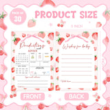 30 Pack Strawberry Baby Shower Games, Strawberry Baby Predictions & Advice Cards For Babies Parties Game Activity, Advice For New Parents To Be, Predictions Cards For Adults Sharing Wishes 5 X 7