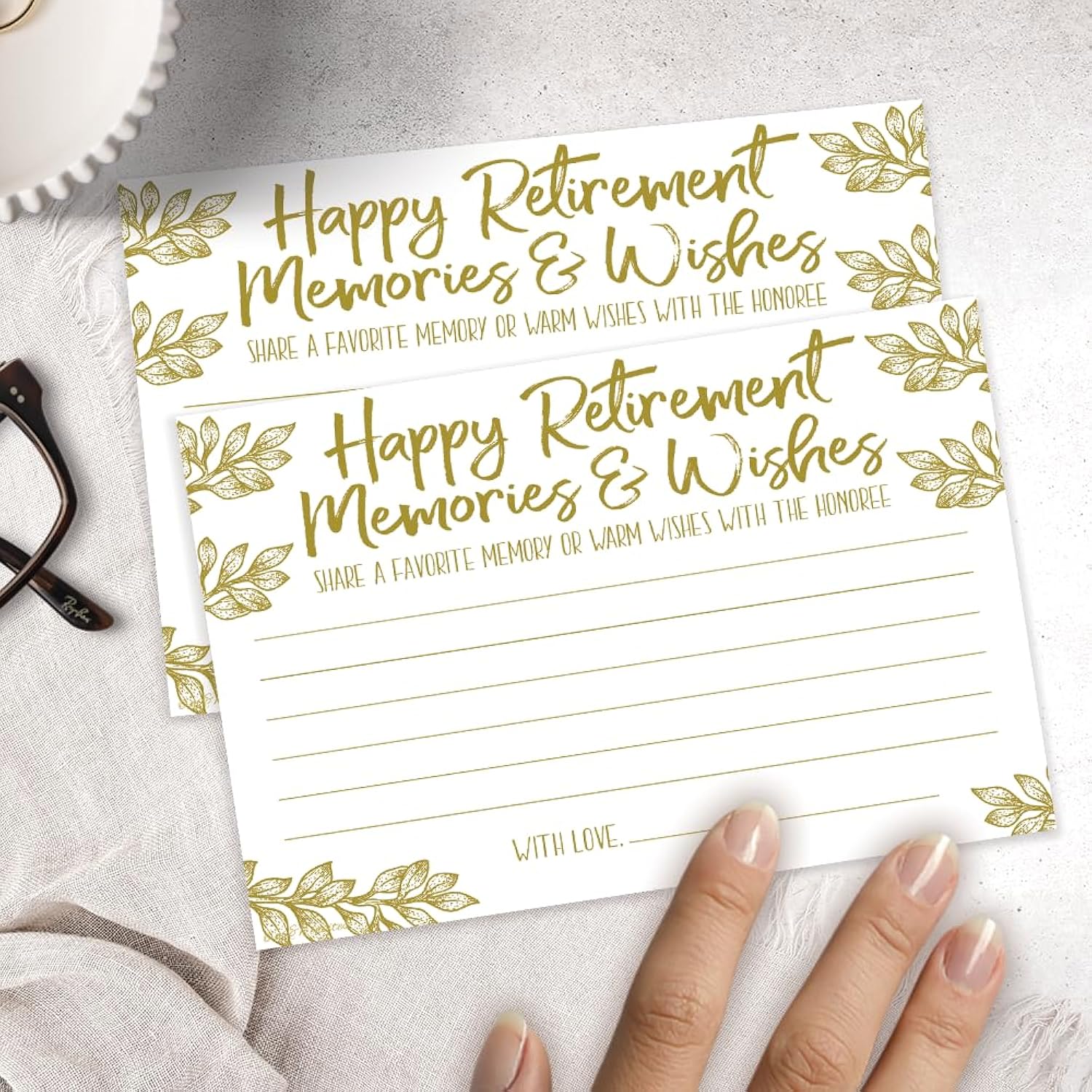 Retirement Memories And Wishes Cards (50 Count) - Retirement Party Activity