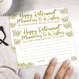 Retirement Memories And Wishes Cards (50 Count) - Retirement Party Activity