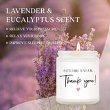 Thank You Gifts For Women, Men, Hostess Gift, Lavender Scented Soy Wax Candle, Appreciation Gifts For Teacher Coworker Employee Boss Nurse, A Little Candle To Say A Big Thank You, Handmade