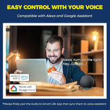 E12 Smart Candelabra LED Bulbs 3 Pack RGBCW WiFi Bluetooth Alexa Google Smart Chandelier Light Bulb