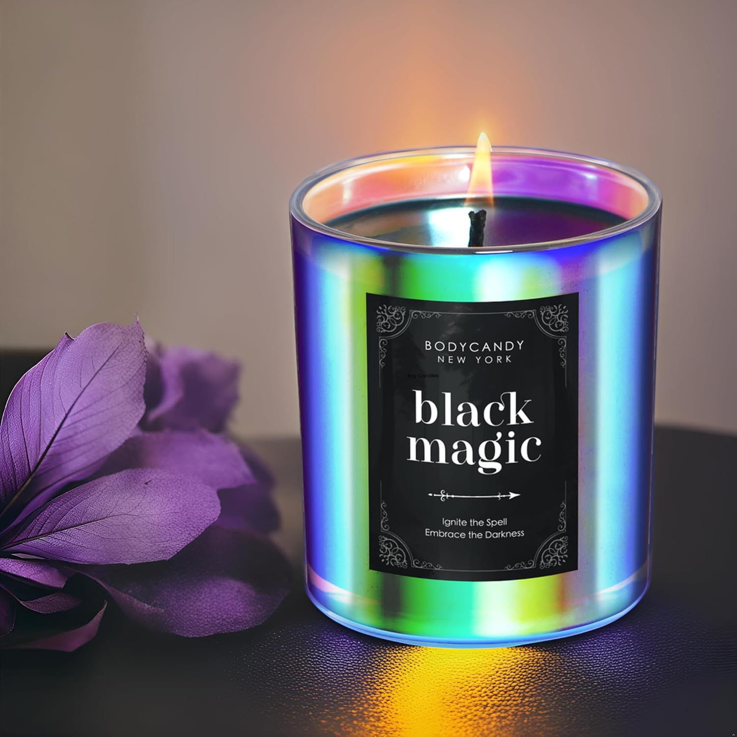 Bcny Black Magic Candle – Cool Spiritual Scented Black Candle Enchantment, Scented Aromatherapy Soy Candles Gifts For Men Women – Transform Your Home With Mystical Ambiance – Handcrafted In Usa