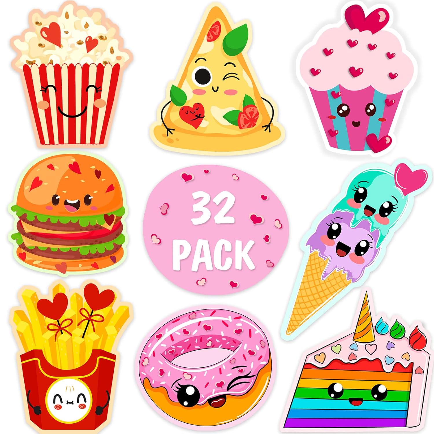 Kids Valentines Day Cards For Kids Classroom School Class - Valentines Day Gifts For Kids Classroom, Cute School Class Valentine'S Day Exchange Cards Bulk, 32 Pack