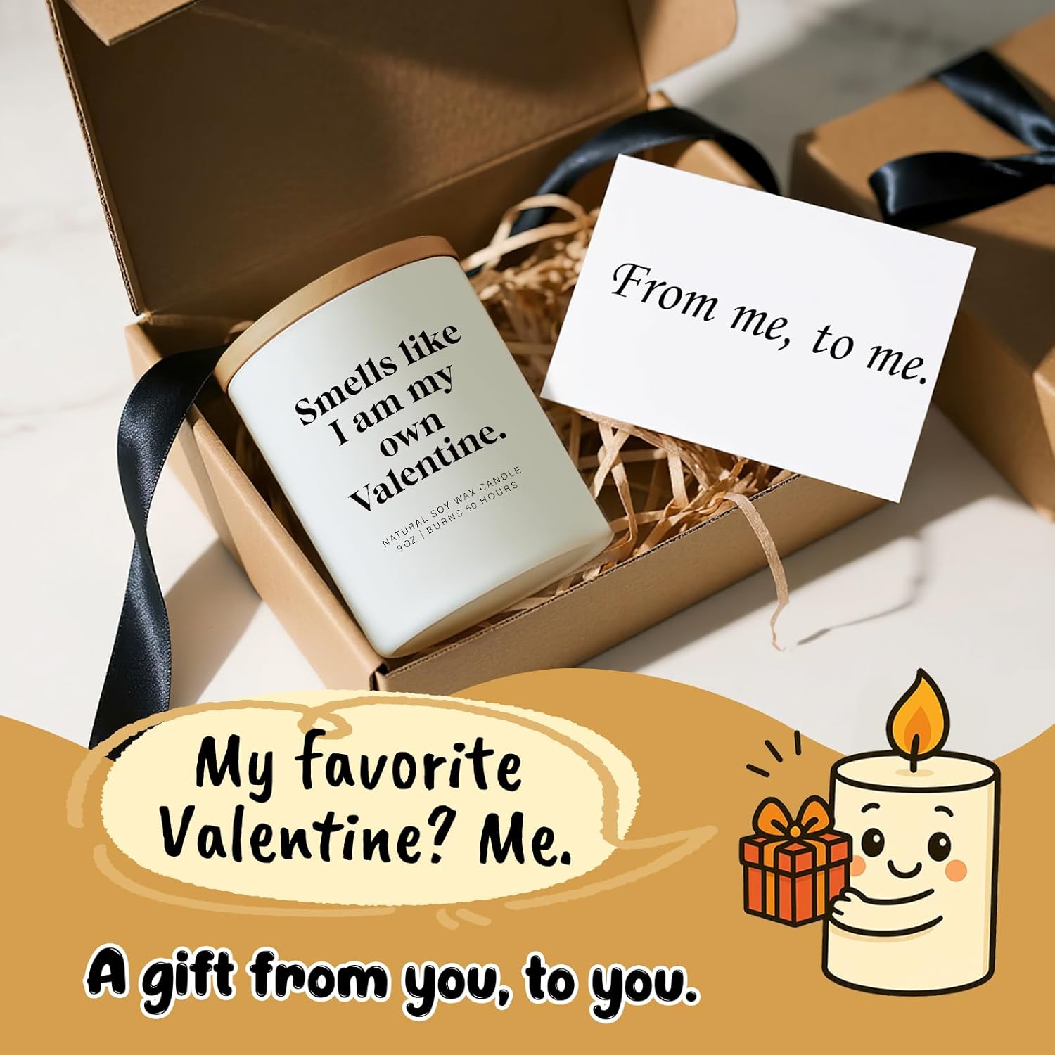 Self-Love Gifts For Women Men Valentine’S Day Candle Funny Empowering Gift For Women, Men, Self Care, Healing, Empowerment Independence & Solo Valentine Gifts For Him Her Valentines Candle