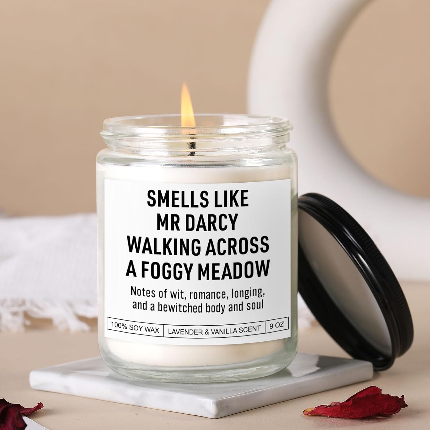 Mr Darcy Reading Candle, Pride And Prejudice Gifts, Bookish Merch & Decor, Jane Austen Gifts, Funny Christmas, Stocking Stuffers, Literary Presents For Classic Literature Book Lovers, Readers
