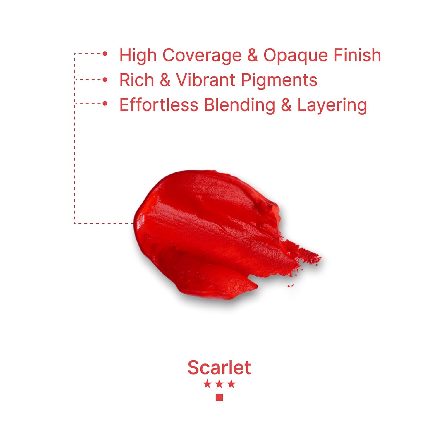 Gouache Scarlet Refills (50Ml/1.7Oz)|Intense Pigments, Easy Color Refill (2 Pcs.)