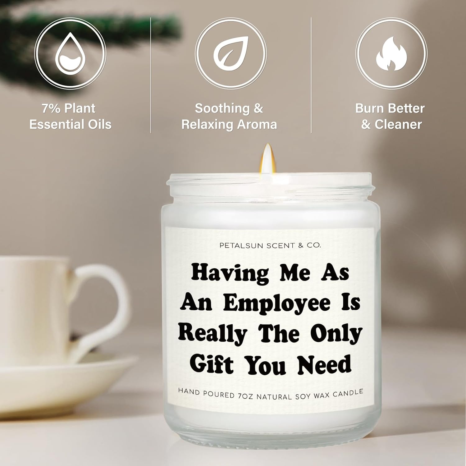 Funny Boss Gifts For Women, Men, Lavender Scented Candle, Boss Lady Gifts For Women, Birthday, Christmas & Appreciation Present For Boss Lady, Female Bosses, Manager(7Oz)