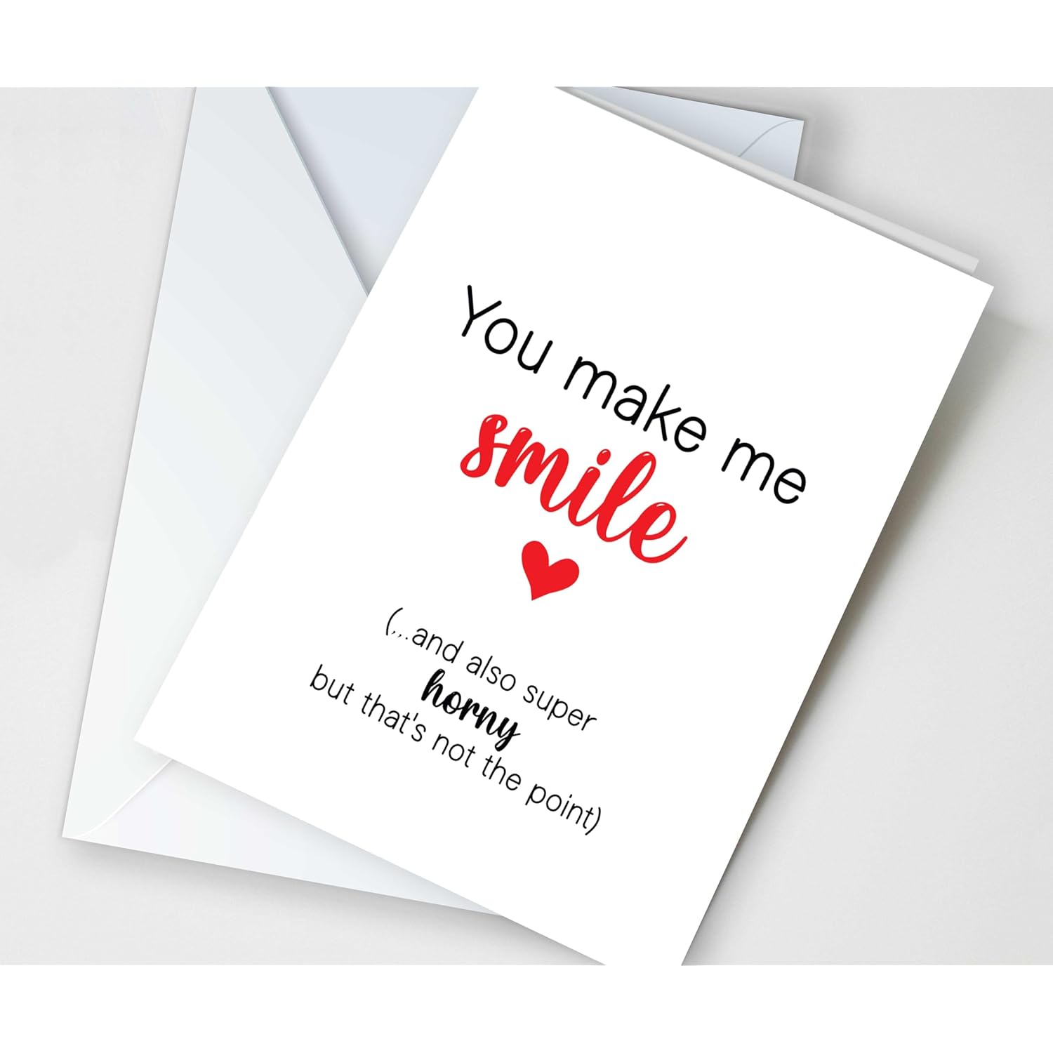 | Sexy Anniversary Cards For Men, Naughty Love Card For Boyfriend Or Husband, Dirty Anniversary Day Card For Him, Adult Humor Funny Raunchy Card (Smile And Horny)