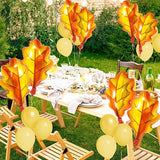 8Pack Fall Maple Leaf Foil Balloons Thanksgiving Autumn Harvest Party Decorations
